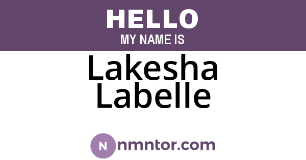Lakesha Labelle