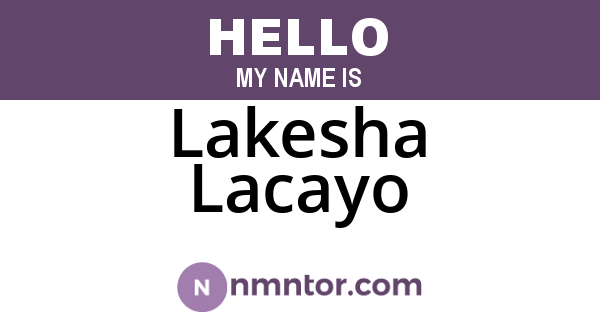 Lakesha Lacayo