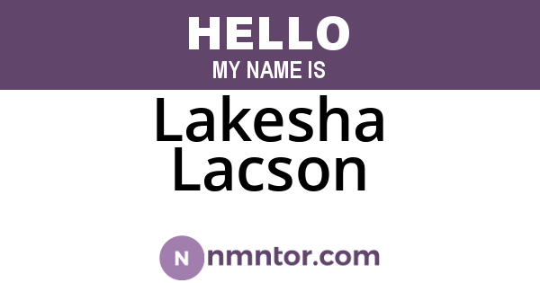 Lakesha Lacson