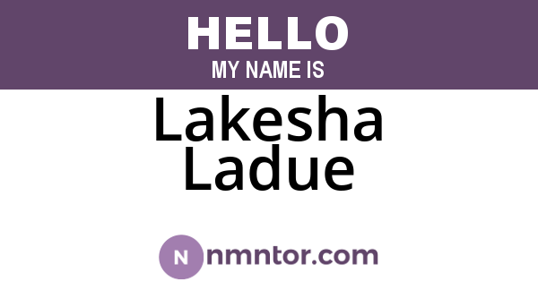 Lakesha Ladue