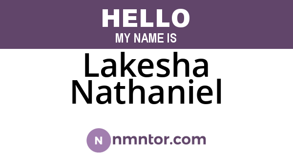 Lakesha Nathaniel