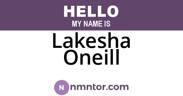 Lakesha Oneill