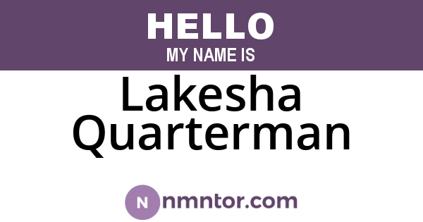 Lakesha Quarterman