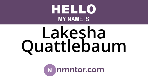 Lakesha Quattlebaum