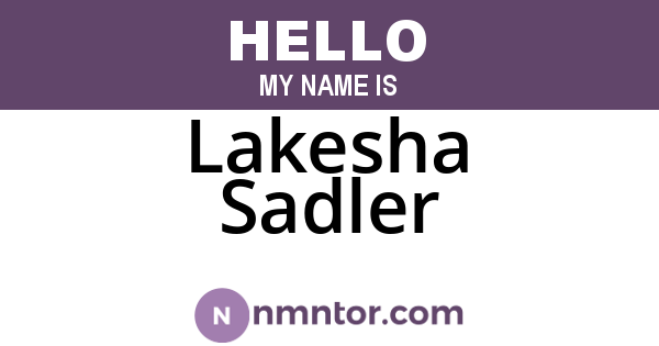 Lakesha Sadler