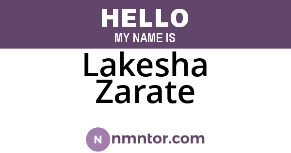 Lakesha Zarate