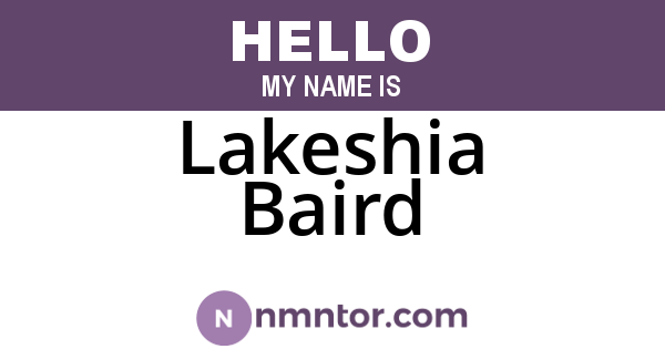 Lakeshia Baird