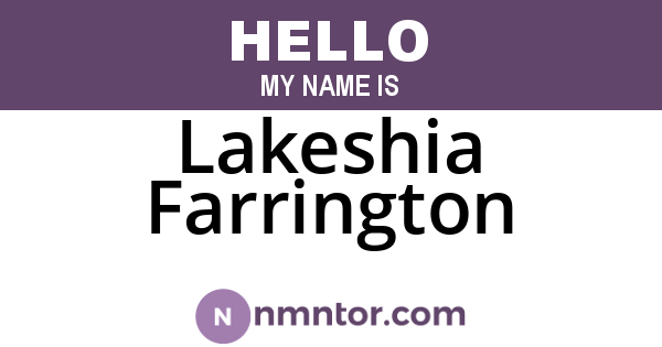 Lakeshia Farrington