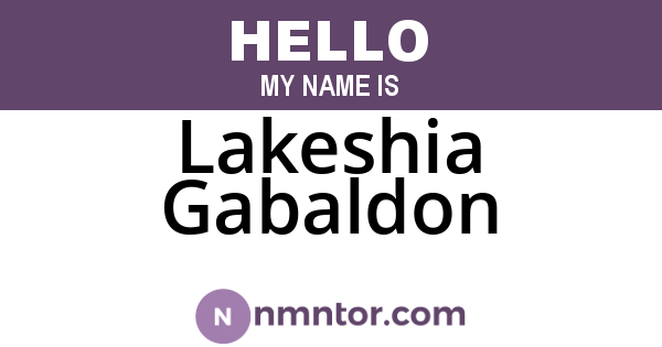 Lakeshia Gabaldon