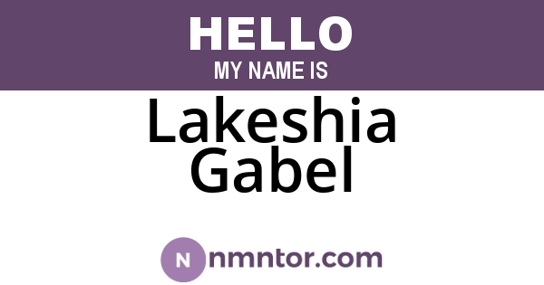 Lakeshia Gabel