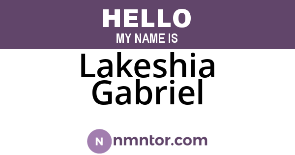Lakeshia Gabriel
