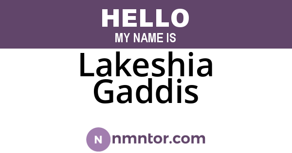 Lakeshia Gaddis