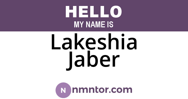 Lakeshia Jaber