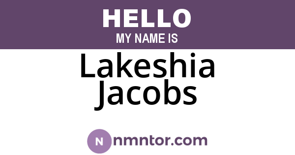 Lakeshia Jacobs