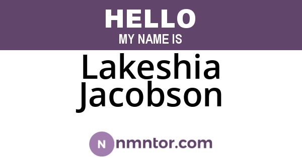Lakeshia Jacobson