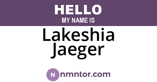 Lakeshia Jaeger