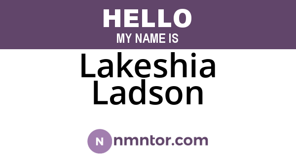 Lakeshia Ladson