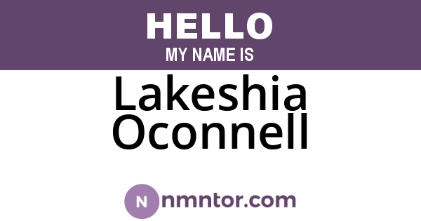 Lakeshia Oconnell