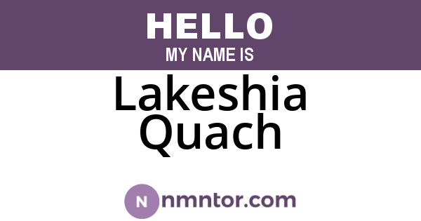 Lakeshia Quach