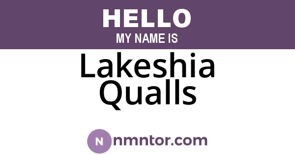 Lakeshia Qualls