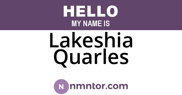 Lakeshia Quarles