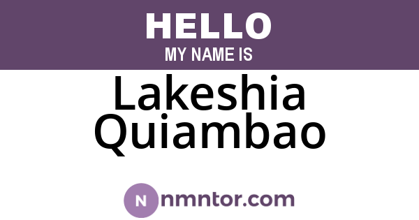 Lakeshia Quiambao