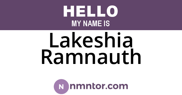 Lakeshia Ramnauth