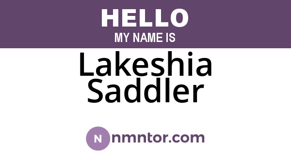 Lakeshia Saddler
