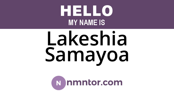 Lakeshia Samayoa
