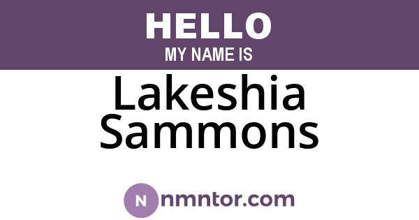 Lakeshia Sammons