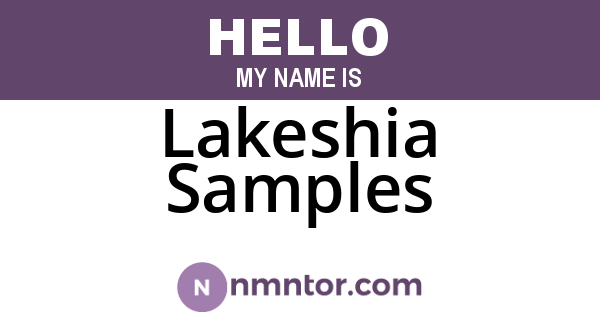 Lakeshia Samples