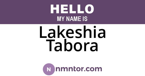 Lakeshia Tabora