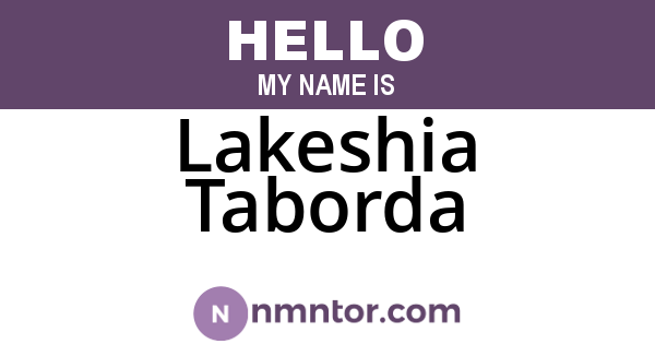 Lakeshia Taborda