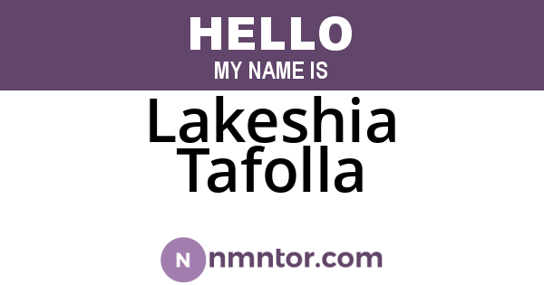 Lakeshia Tafolla