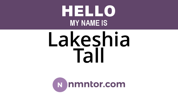 Lakeshia Tall