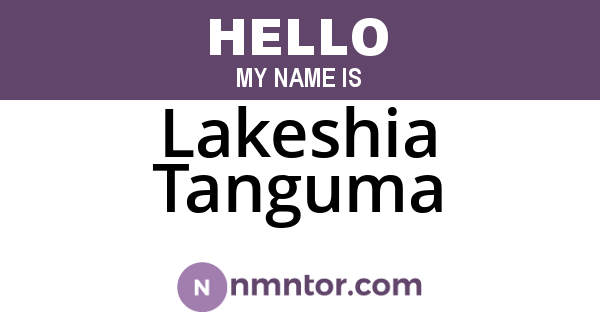Lakeshia Tanguma