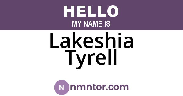Lakeshia Tyrell
