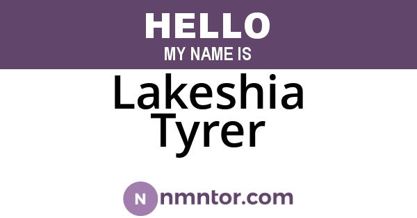 Lakeshia Tyrer