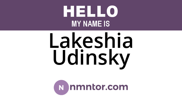 Lakeshia Udinsky