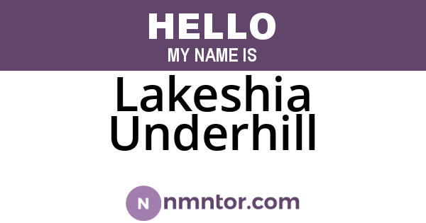 Lakeshia Underhill