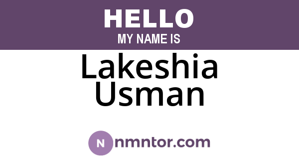 Lakeshia Usman