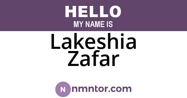 Lakeshia Zafar