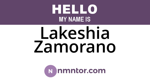 Lakeshia Zamorano