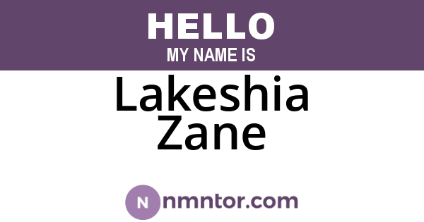 Lakeshia Zane