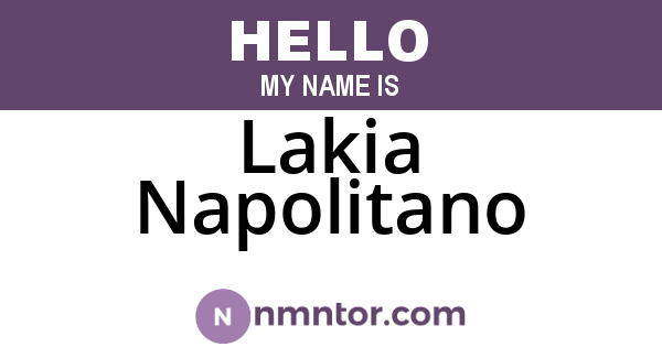 Lakia Napolitano