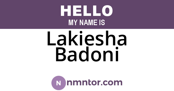 Lakiesha Badoni