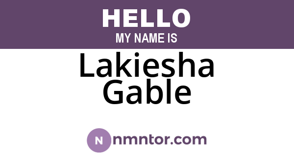 Lakiesha Gable