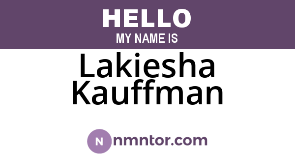 Lakiesha Kauffman
