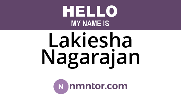 Lakiesha Nagarajan