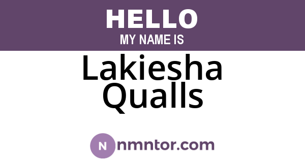 Lakiesha Qualls